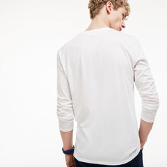 Men's V-neck Pima Cotton Jersey T-shirt / Lacoste