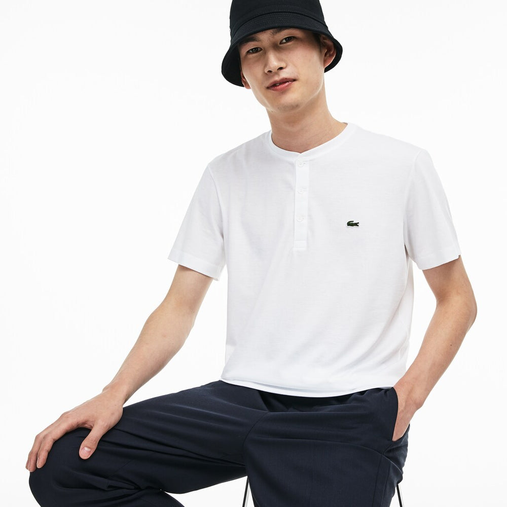 Men's Regular Fit Pima Cotton Henley T-shirt / Lacoste