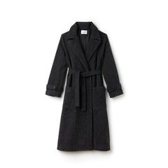 Women's Long Belted Tweed Coat / Lacoste