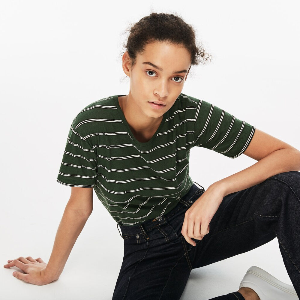 Women's Cotton And Linen T-Shirt / Lacoste