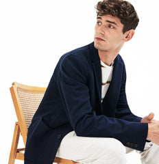 Men's Stretch Cotton Jersey Piqué Blazer / Lacoste