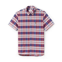 Men's Regular Fit Check Oxford Shirt / Lacoste