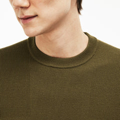 Men's Crew Neck Technical Knit Sweater / Lacoste