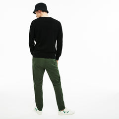 Men's V-neck Caviar Piqué Accent Cotton Jersey Sweater / Lacoste