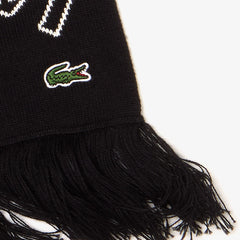 Men's Lacoste LIVE Lettering Cashmere And Cotton Scarf / Lacoste