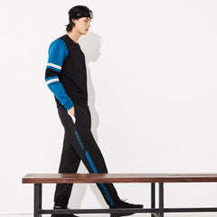 Men's SPORT Striped-Sleeve Fleece Sweatshirt / Lacoste