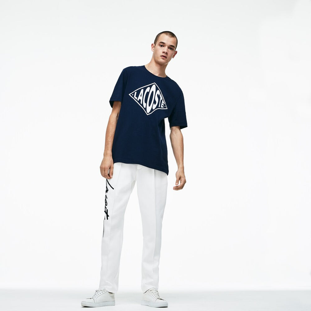 Unisex LIVE Embroidered Fleece Urban Jogging Pants / Lacoste