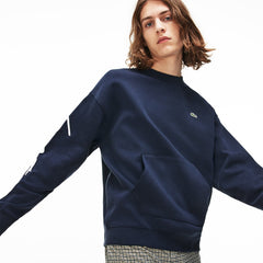 Unisex LIVE Crew Neck Embroidered Fleece Sweatshirt / Lacoste