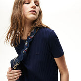 Women's Braided Leather Shoulder Strap / Lacoste