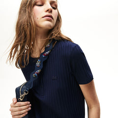 Women's Braided Leather Shoulder Strap / Lacoste