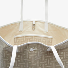 Women's Monogram Coated Cotton Canvas Tote Bag / Lacoste