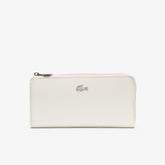 Women's Daily Classic Coated Canvas 10 Card Zip Wallet / Lacoste