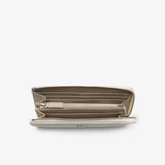 Women's Daily Classic Coated Canvas 10 Card Zip Wallet / Lacoste