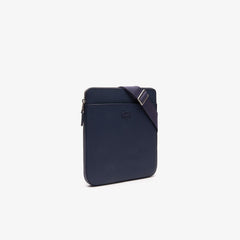 Men's Chantaco Matte Leather Flat Zip Bag / Lacoste