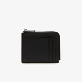 Men's Chantaco Matte Piqué Leather Zip 4 Card Holder / Lacoste