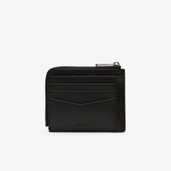 Men's Chantaco Matte Piqué Leather Zip 4 Card Holder / Lacoste