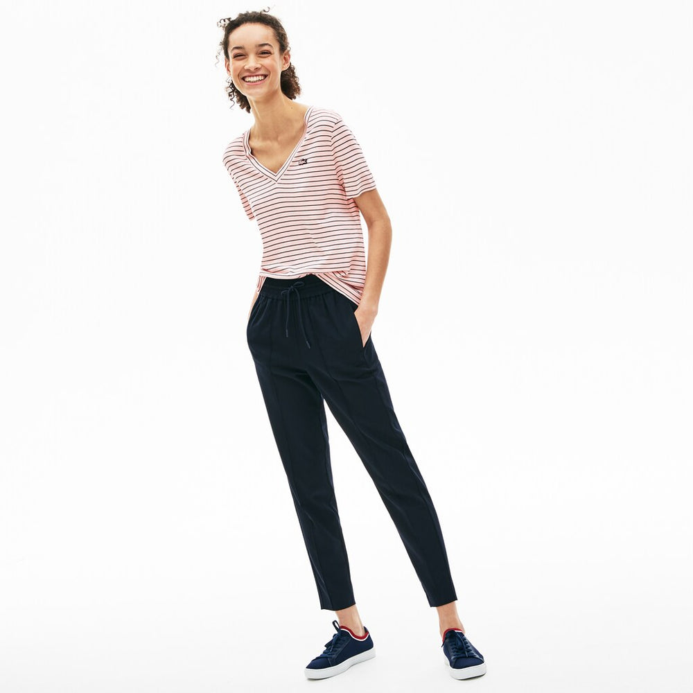 Women's V-neck Jersey T-shirt / Lacoste