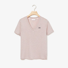 Women's V-neck Jersey T-shirt / Lacoste