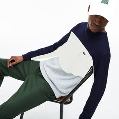 Men's Crew Neck Colorblock Piqué Fleece Sweatshirt / Lacoste