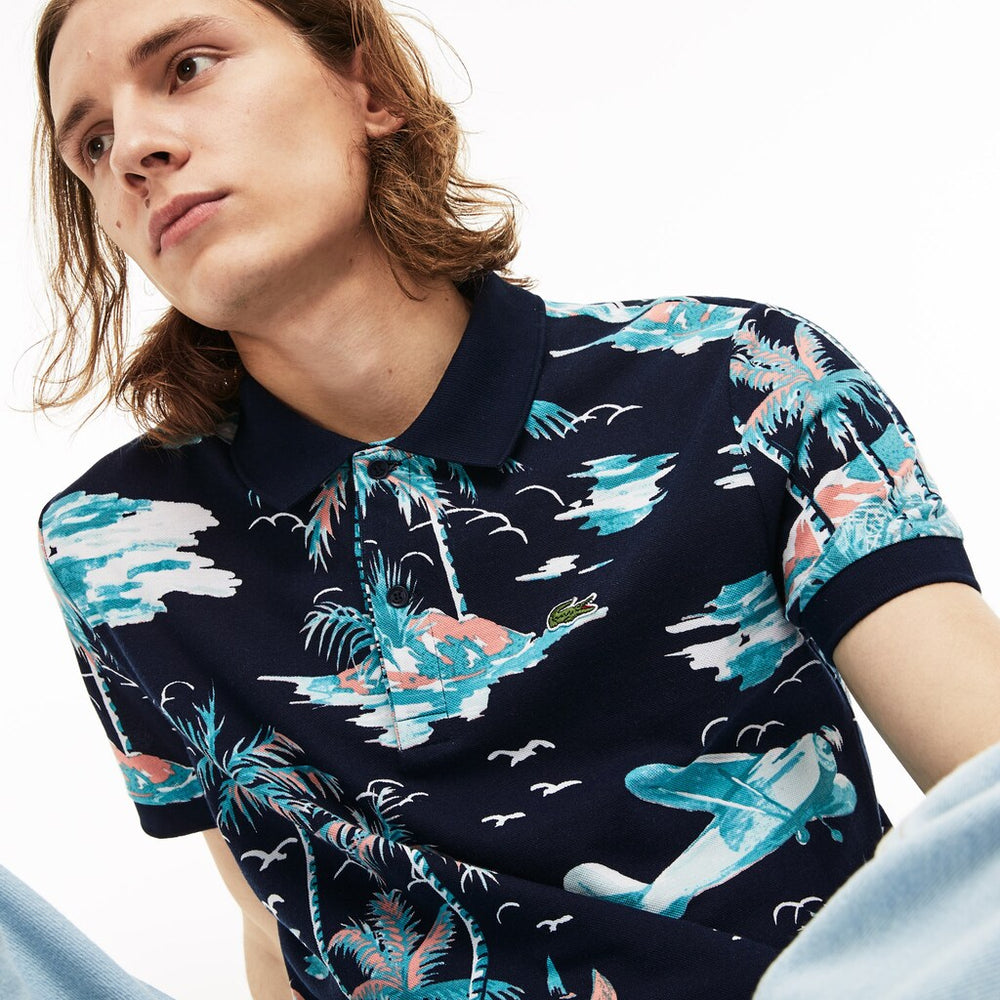 Men's Regular Fit Cotton Mini Piqué Polo / Lacoste