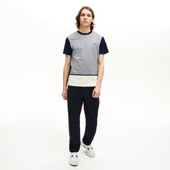 Men's Crewneck Print-Blocked Cotton T-Shirt / Lacoste