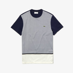 Men's Crewneck Print-Blocked Cotton T-Shirt / Lacoste
