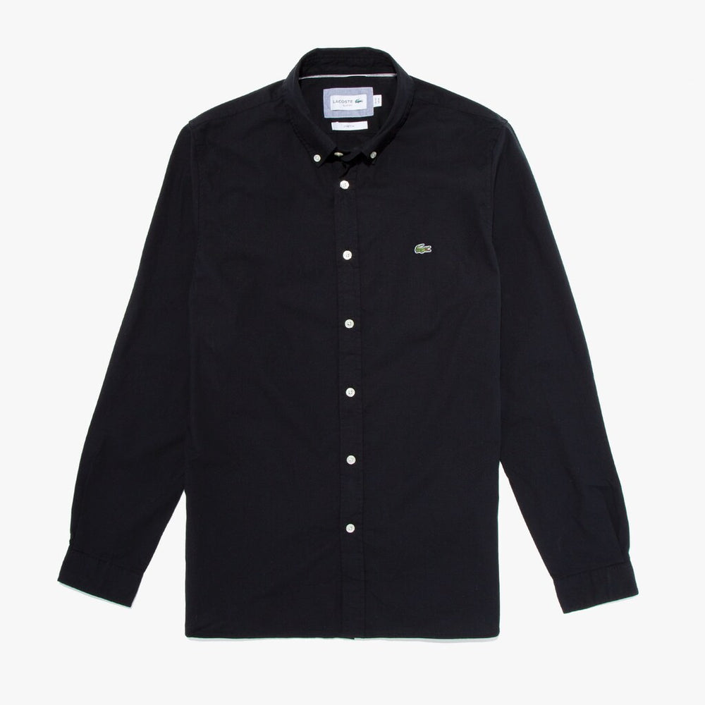 Men's Slim Fit Stretch Cotton Poplin Shirt / Lacoste