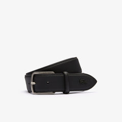 Men's Engraved-Buckle Piqué Canvas Belt / Lacoste