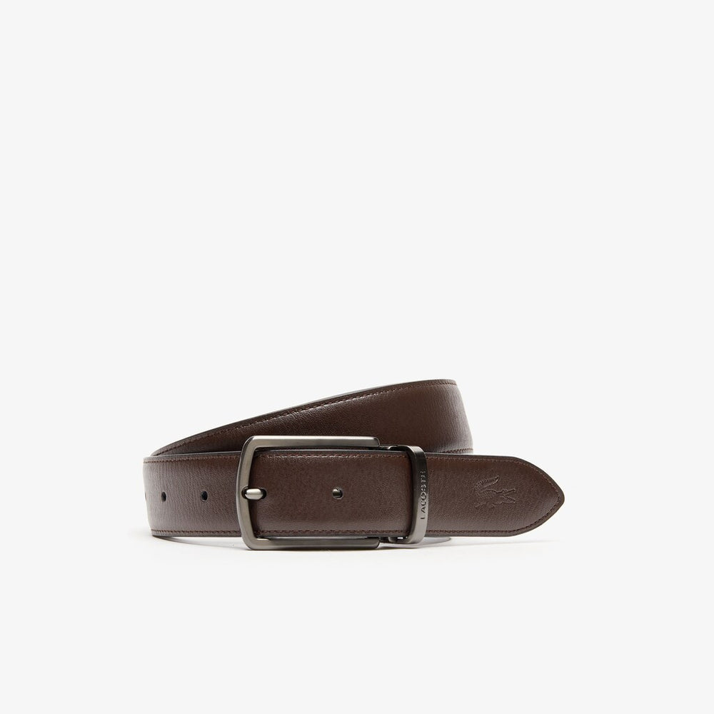Men's Reversible Leather Belt And Interchangeable Buckles Gift Set / Lacoste
