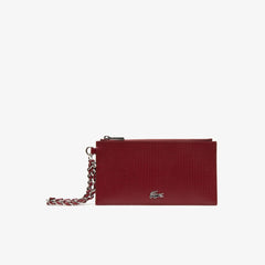 Women's Chantaco Piqué Leather Zip Coin Pouch / Lacoste