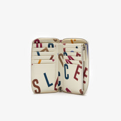 Women's Daily Classic Printed Coated Canvas Wristlet Wallet / Lacoste