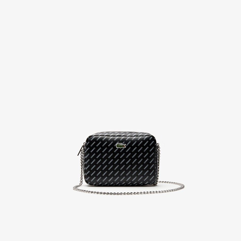 Women's Lacoste LIVE Coated Print Canvas Shoulder Bag / Lacoste