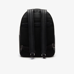 Men's Chantaco Soft Leather Zip Backpack / Lacoste