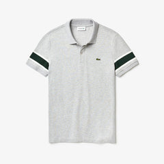 Men's Slim Fit Striped-Sleeve Stretch Cotton Piqué Polo Shirt / Lacoste