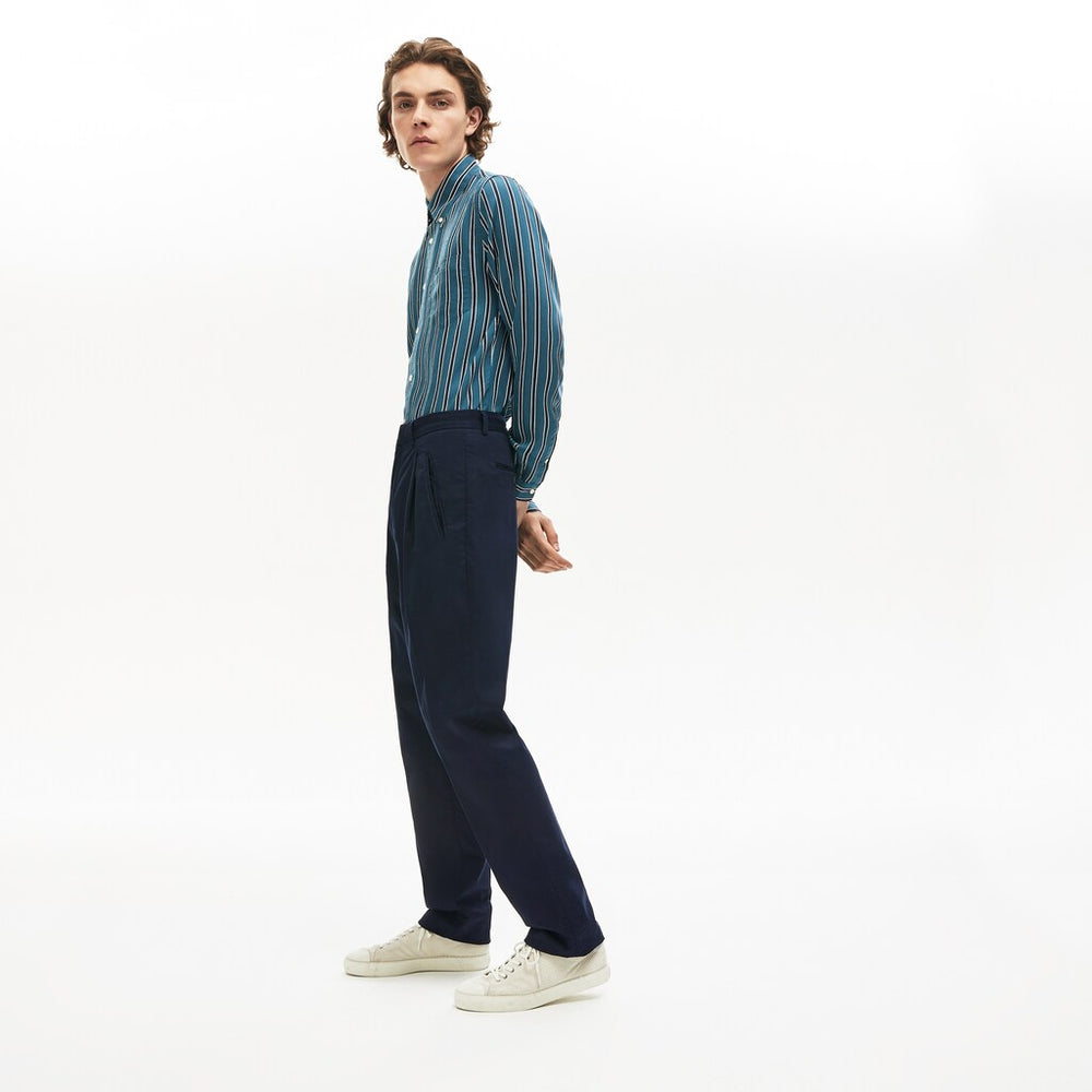 Men's Pleat-Front Twill Chinos / Lacoste