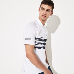 Men's SPORT Novak Djokovic Stretch Print Jersey Polo / Lacoste