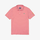 Men's Presidents Cup Pinstriped Breathable Jersey Golf Polo / Lacoste