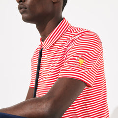 Men's Presidents Cup Pinstriped Breathable Jersey Golf Polo / Lacoste