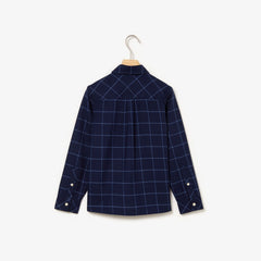 Boys' Check Flannel Shirt / Lacoste