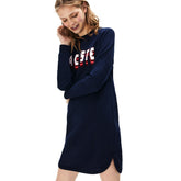 Women's 3D-Lettering Fleece Sweatshirt Dress / Lacoste