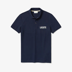 Men's 3D-Lettering Slim Fit Stretch Cotton Piqué Polo / Lacoste