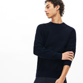 Men's Crewneck Houndstooth Cotton And Cashmere Sweater / Lacoste