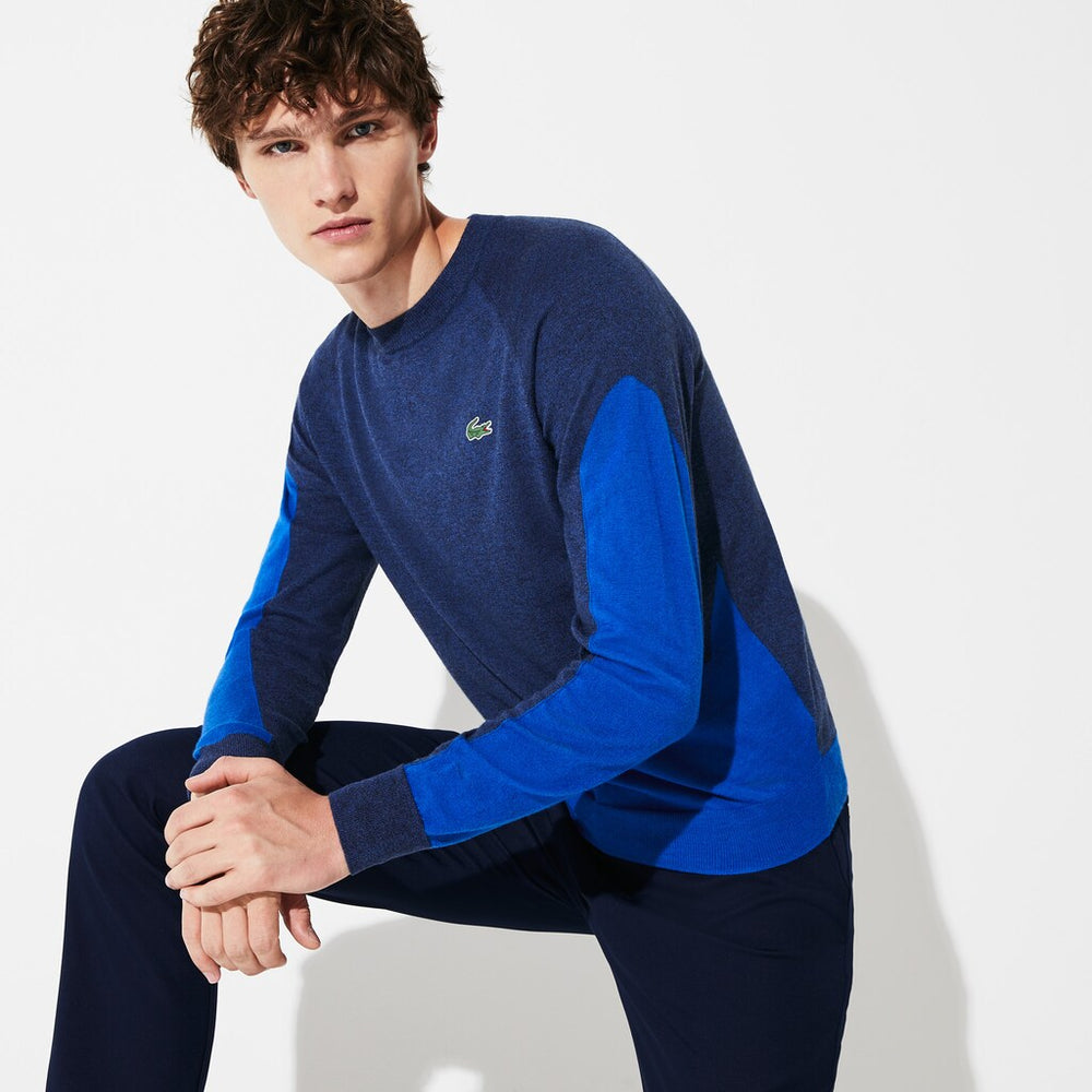 Men's SPORT Color-Blocked Breathable Wool Sweater / Lacoste