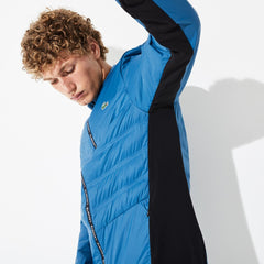 Men's SPORT Quilted Mixed-Material Zip Tennis Jacket / Lacoste