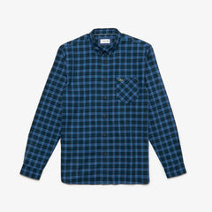 Men's Regular Fit Check Cotton Shirt / Lacoste