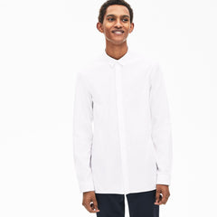 Men's Slim-Fit Stretch Poplin and Jersey Shirt / Lacoste