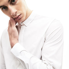 Men's Slim-Fit Stretch Poplin and Jersey Shirt / Lacoste
