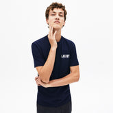 Men's Crewneck 3D-Lettering Cotton T-Shirt / Lacoste