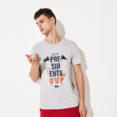 Men's Presidents Cup Breathable Printed Cotton Blend Golf T-Shirt / Lacoste
