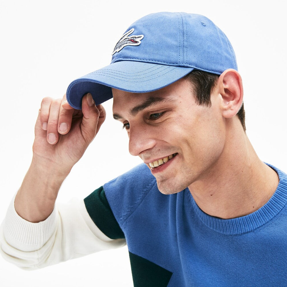 Men's Check Croc Badge Cotton Cap / Lacoste